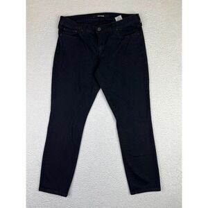 Big Star‎ Jeans Womens 32x26 Black Taper Stretch Denim Pants Dark Wash
